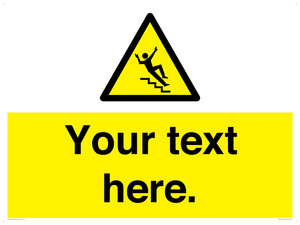 Custom Slippery Stairs Sign